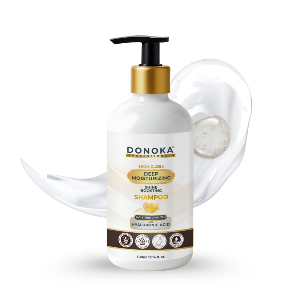 donoka deep moisturizing shine boosting shampoo – with hyaluronic acid