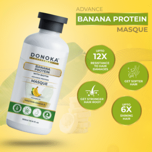 donoka professional banana protein hair masque with biotin | paraben & sulfate free | 300 ml