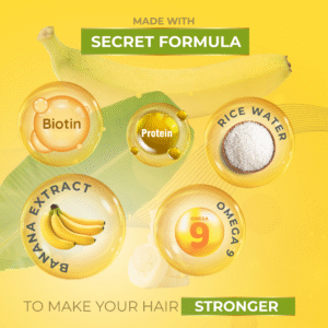 donoka professional banana protein hair masque with biotin | paraben & sulfate free | 300 ml