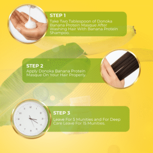 donoka professional banana protein hair masque with biotin | paraben & sulfate free | 300 ml