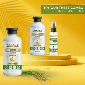 donoka professional banana protein hair masque with biotin | paraben & sulfate free | 300 ml