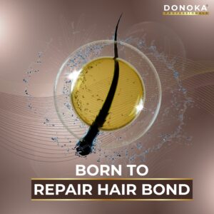 donoka pro bond repairs hair anti breakage shampoo with glycolic acid , biotin enriched | get up to 2x stronger hair | sulfate and paraben free | 300 ml