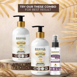 donoka pro deep moisturizing shine boosting anti dry shampoo with hyaluronic acid moisture up to 72 hours | 99.9% shiner hairs for 24 hours |sulfate and paraben free | 300 ml